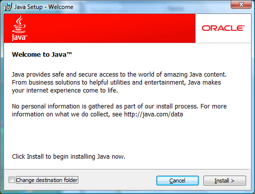 Java installation
      screen